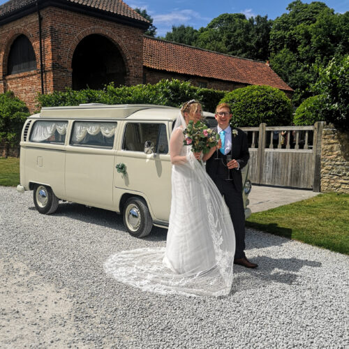 VW Wedding Car at Hazel Gap Barn