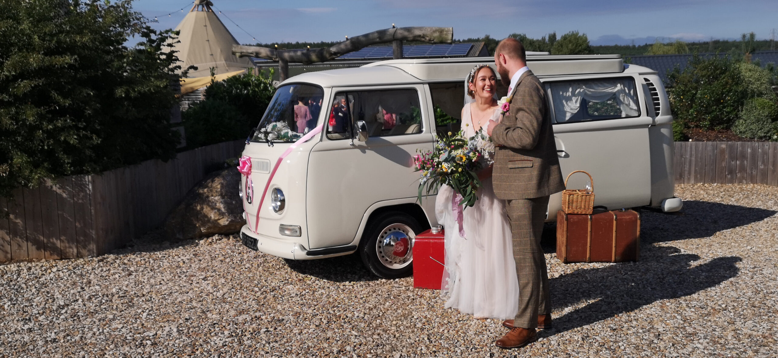 VW Campervan Wedding Hire at Inkersall Grange Farm